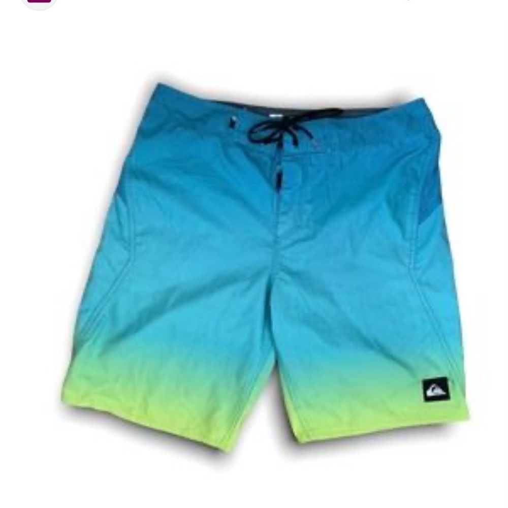 🌼3/$20 bundle 🌼 Quicksilver unlined board shorts Men’s 32 Blue and‎ Lime green